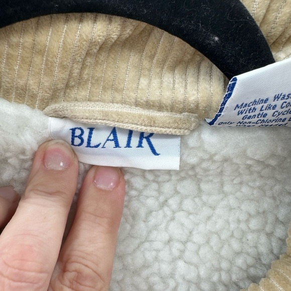 Y2K L BLAIR VINTAGE 100% Cotton rustic farmcore sherpa lined womans chore coat - Picture 7 of 14